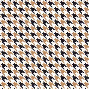Mini Black and Gold Houndstooth