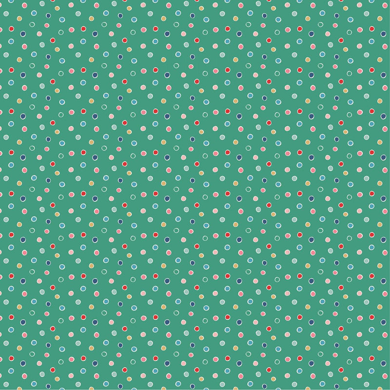 Oh What Fun Green Snow Dots