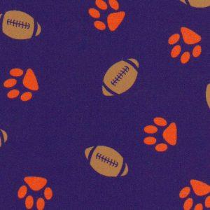 Orange Paw and Football on Purple
