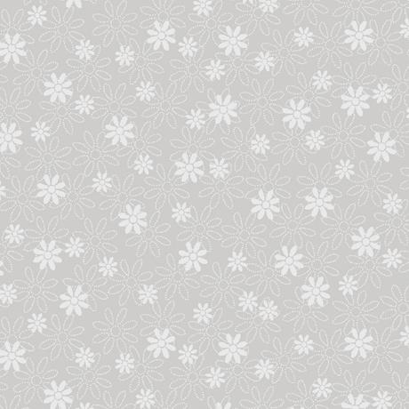 Quilting Illusions Stencil Floral Gray