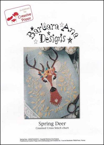 Spring Deer Cross Stitch Pattern