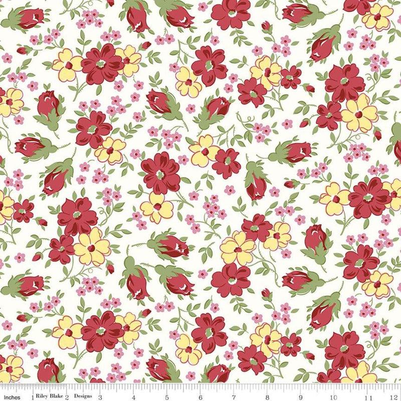 Sugar and Spice Floral White