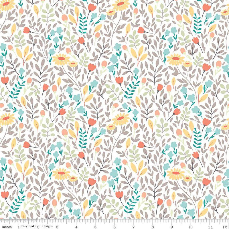 Sunshine and Sweet Tea Summer Floral White