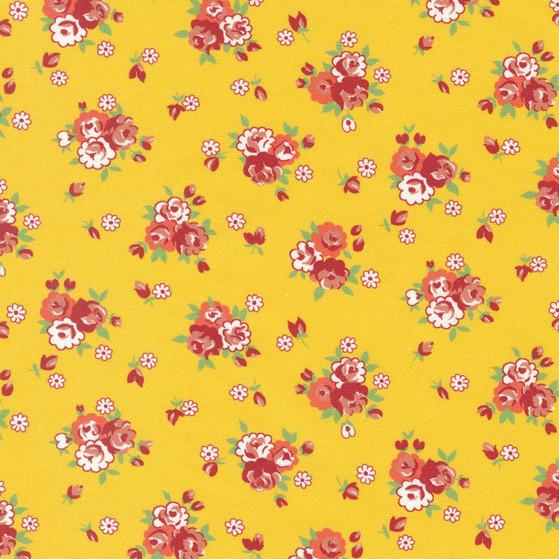 Sweet Melodies Bouquets Small Florals Feedsack Yellow 21814 14