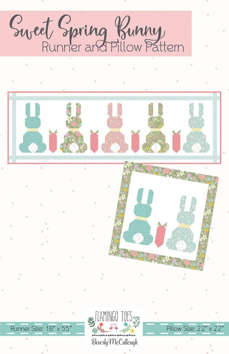 Sweet Spring Bunny Pillow and Runner Pattern