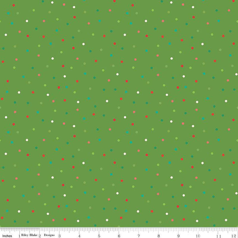 Winter Wonder Dots Green